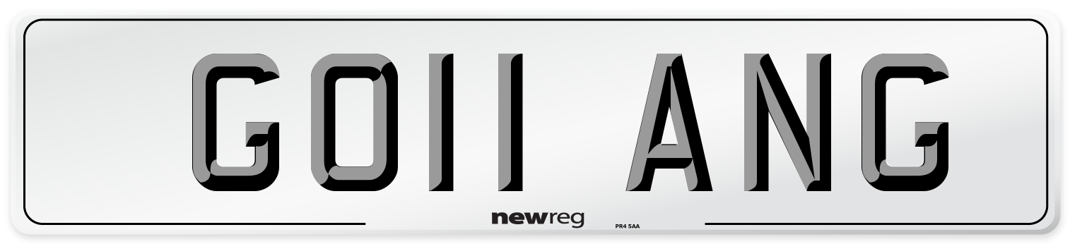 GO11 ANG Number Plate from New Reg
